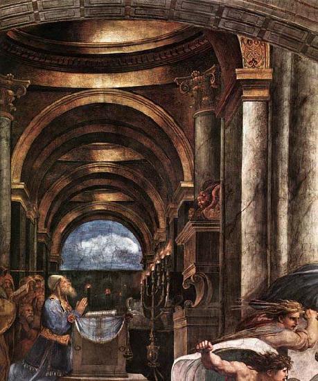 RAFFAELLO Sanzio The Expulsion of Heliodorus from the Temple oil painting image